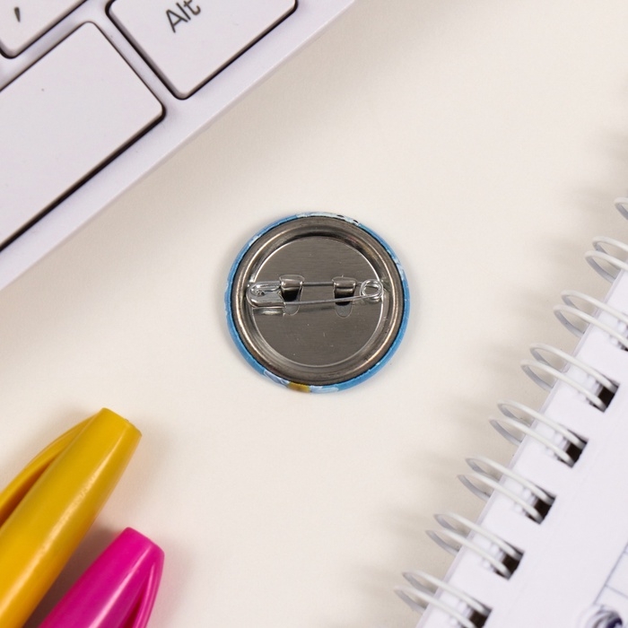 Значки закатные набор 8 шт d=25 мм Значки закатные набор 8 шт d=25 мм "Голубые" 16,5х17 см