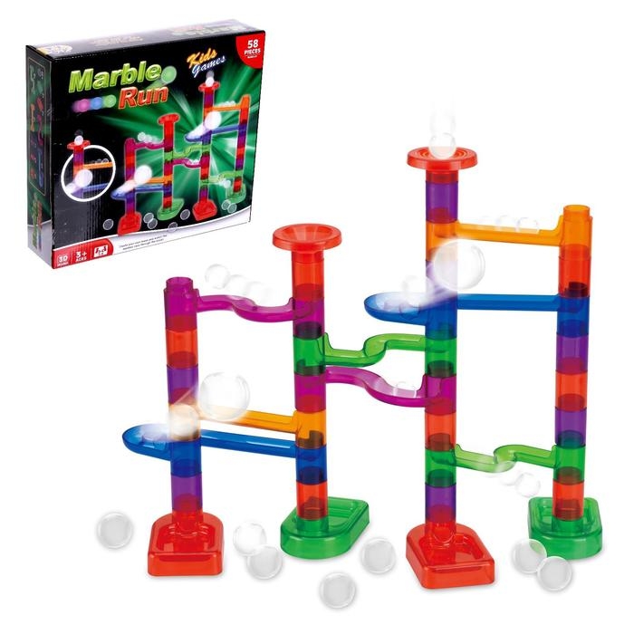 Конструктор «Трубчатые лабиринты», кристаллические детали, 58 элементов Конструктор «Трубчатые лабиринты», кристаллические детали, 58 элементов