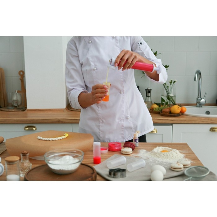 Аэрограф механический, 25&times;12&times;3 см, 4 ёмкости в комплекте, цвет МИКС