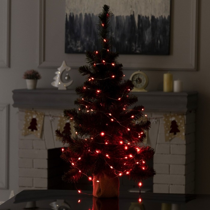 Умная гирлянда «Нить» 10 м роса, IP20, серебристая нить, 100 LED, управление с приложения, свечение RGB, USB Умная гирлянда «Нить» 10 м роса, IP20, серебристая нить, 100 LED, управление с приложения, свечение RGB, USB