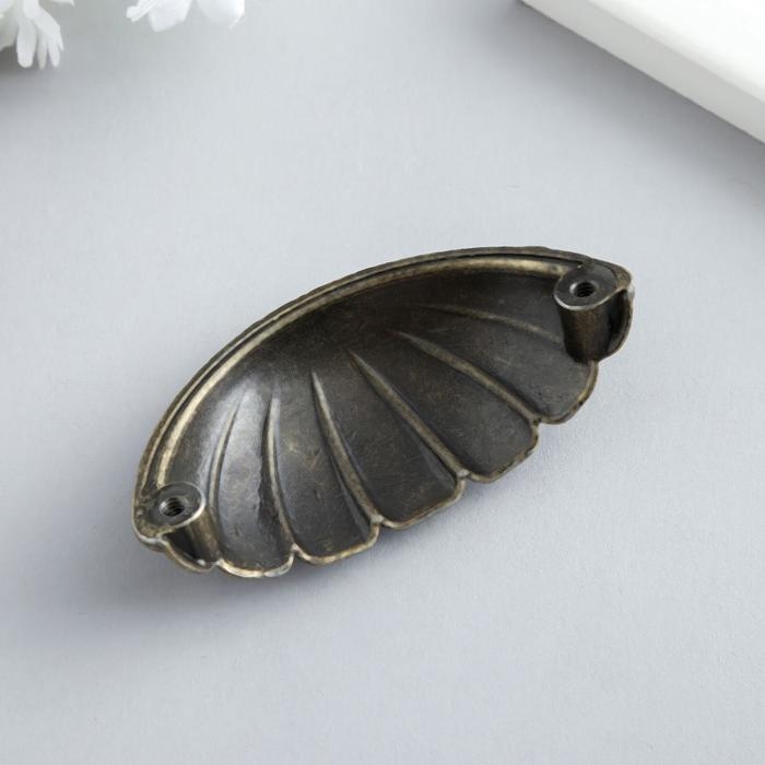 Ручка для шкатулки металл Ручка для шкатулки металл "Лепестки" бронза 7,6х3,8х1,5 см