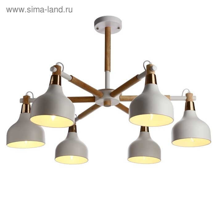 Люстра "Канди" 6x40Вт E27 белый 75х75х64 см BayerLux