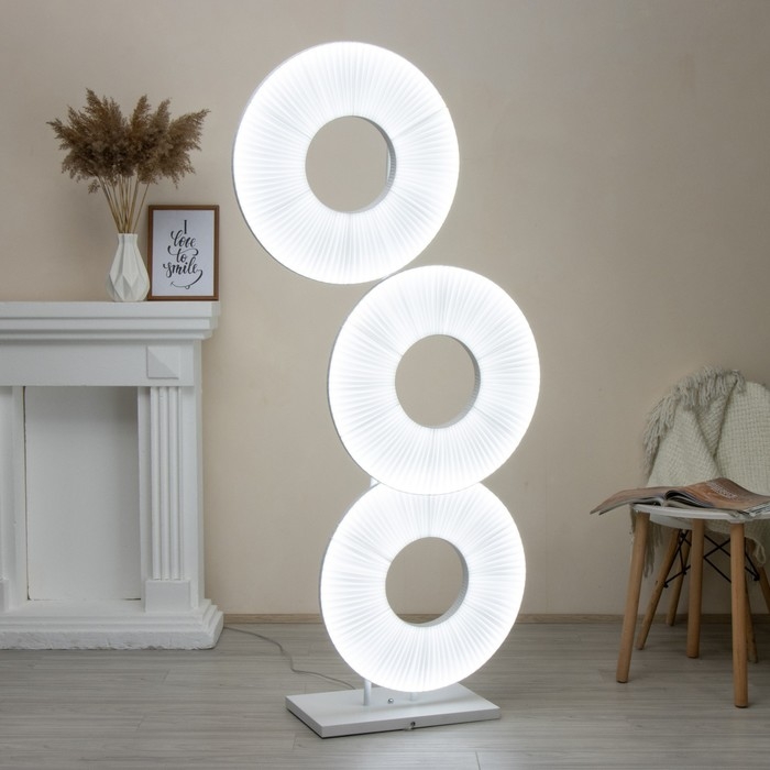 Торшер  Торшер "Спинелия" LED 4000К 65Вт белый 85х20х175см