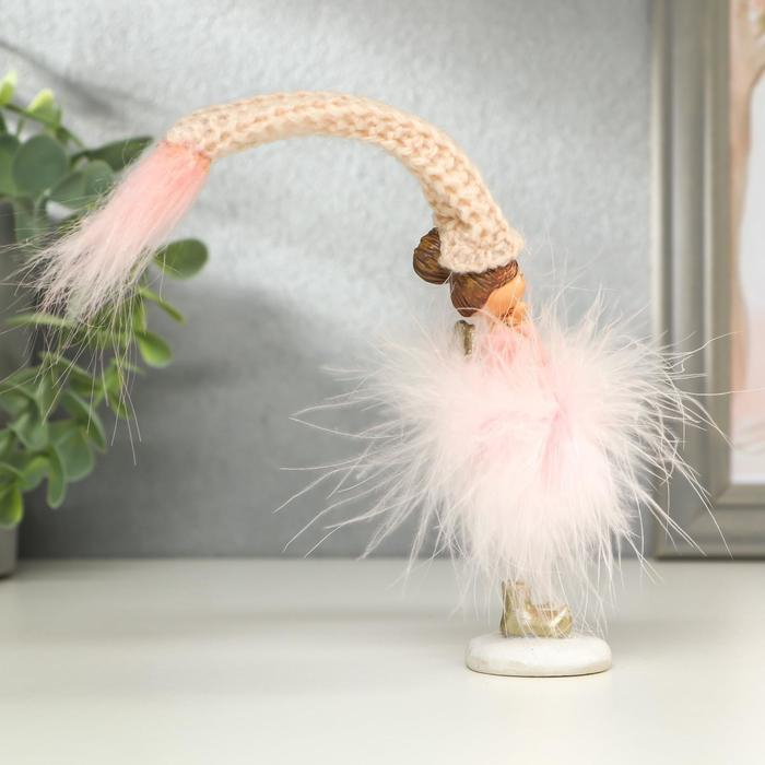 Сувенир полистоун  Сувенир полистоун "Ангелочек-малышка в розовой пуховой юбке" МИКС 22х4х5 см