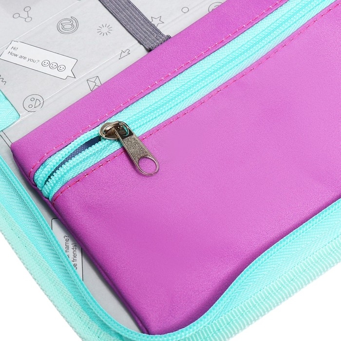 Пенал 1 секция 140 х 210 х 40 мм, откидной карман и косметичка, тканевый, Calligrata TOP Content  Пенал 1 секция 140 х 210 х 40 мм, откидной карман и косметичка, тканевый, Calligrata TOP Content "Котик"