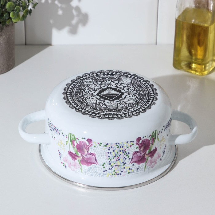 Кастрюля эмалированная «Мозаика» 1,5 л, d=15 см, индукция