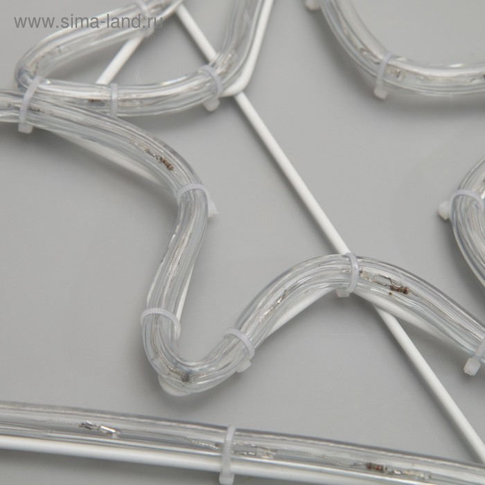 Светодиодная фигура «Ёлка со звёздами», 47 × 71 см, дюралайт, 288 LED, 220 В, мерцание, свечение зелёное/белое