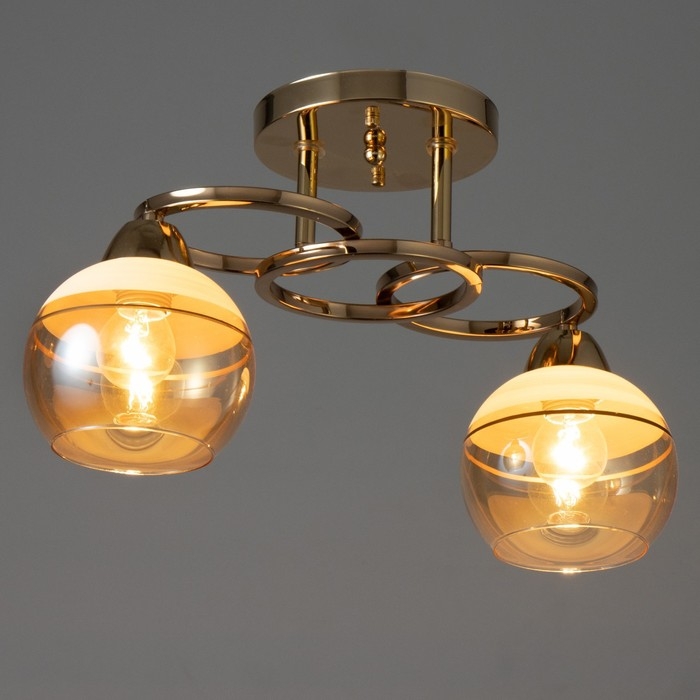 Люстра Люстра "Айрис" 2хЕ27 40Вт золото 42х15х23 см BayerLux