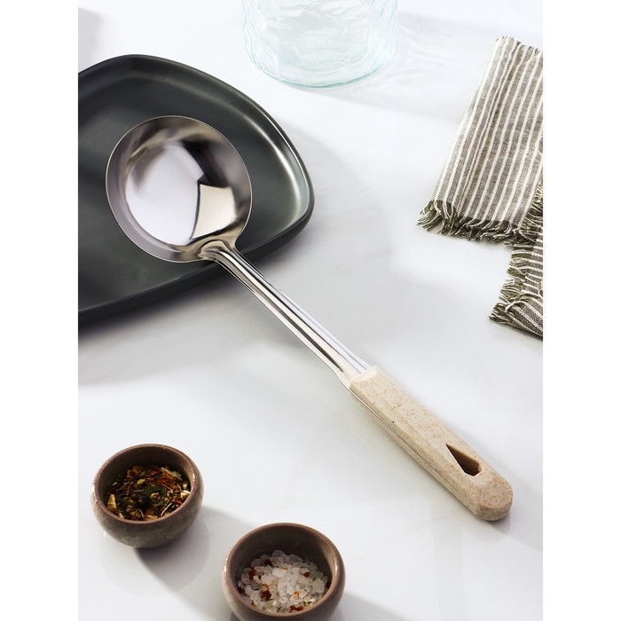 Половник из нержавеющей стали Доляна «Соната», 150 мл, 34 см Половник из нержавеющей стали Доляна «Соната», 150 мл, 34 см