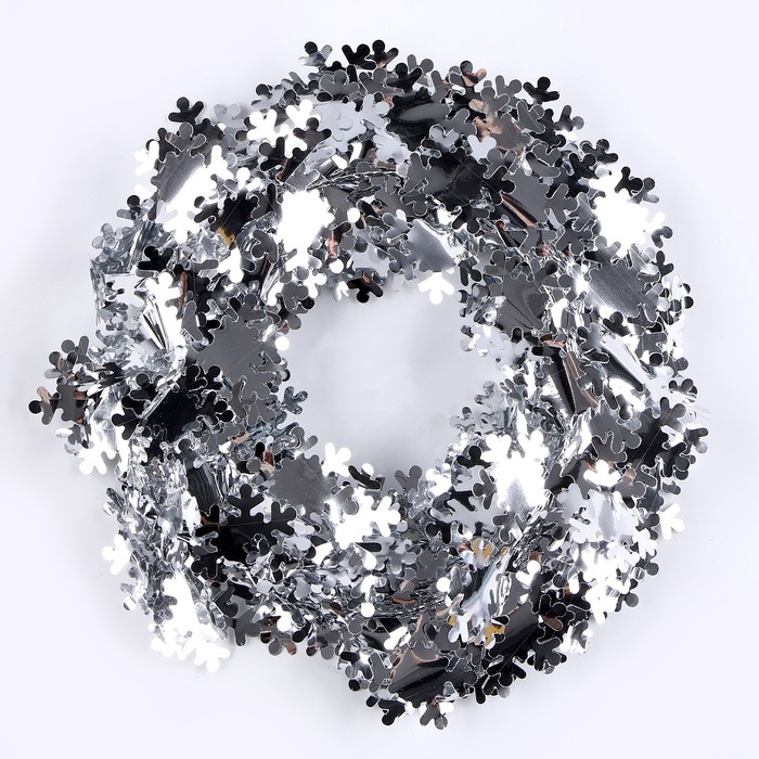 Новый год! Проволока для поделок и декора «Снежинка» длина — 5 метров, цвет серебряный Новый год! Проволока для поделок и декора «Снежинка» длина — 5 метров, цвет серебряный