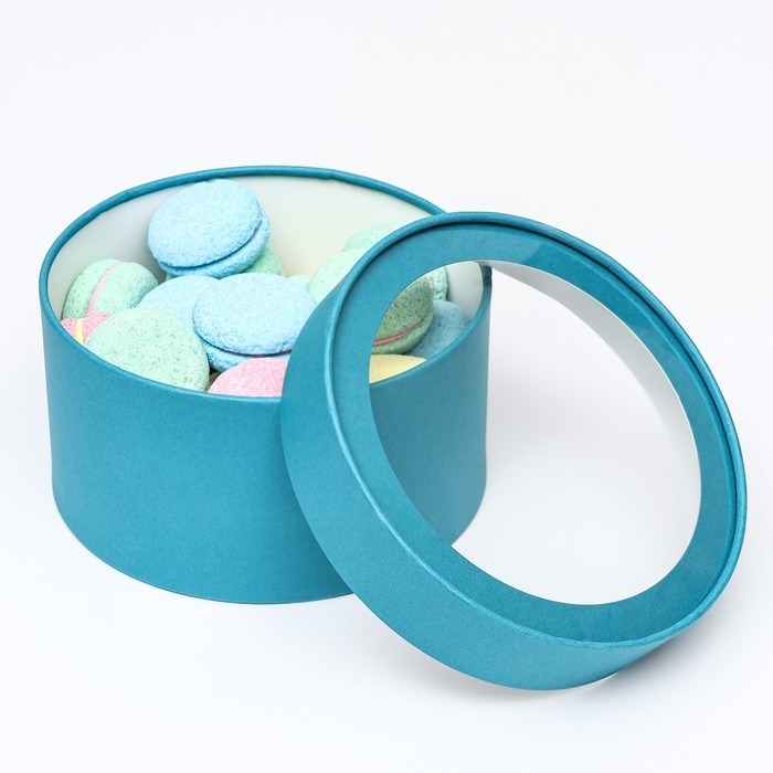 Подарочная коробка Подарочная коробка "Wewak" сине-травяной, завальцованная с окном, 18 х 10 см