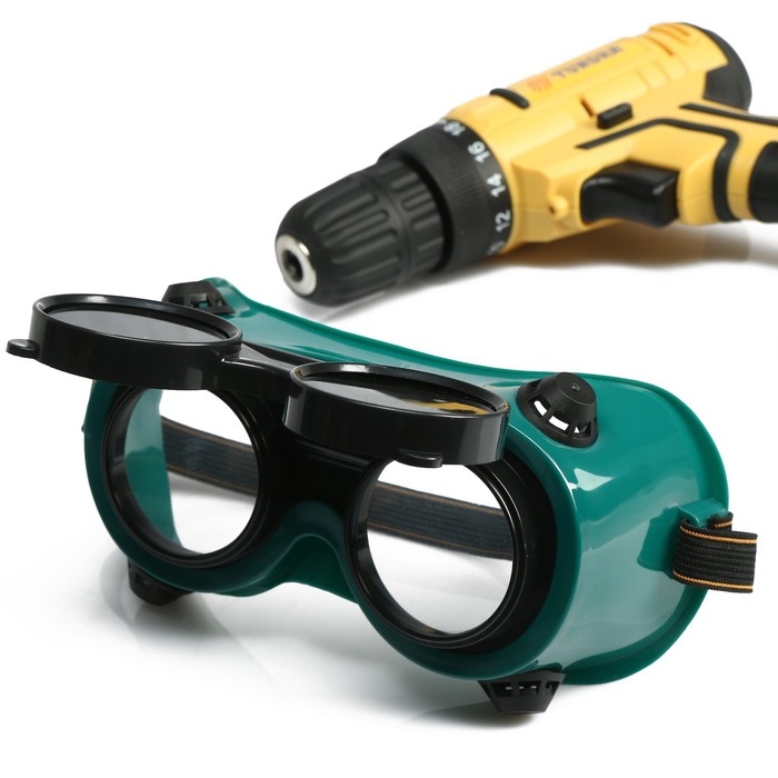 Очки защитные ТУНДРА, круглые, с затемненными стеклами