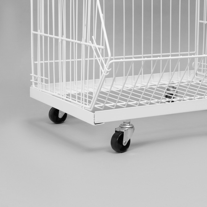 Накопитель разборный на колесах, 5 корзин, 50×43×147, цвет белый Накопитель разборный на колесах, 5 корзин, 50×43×147, цвет белый