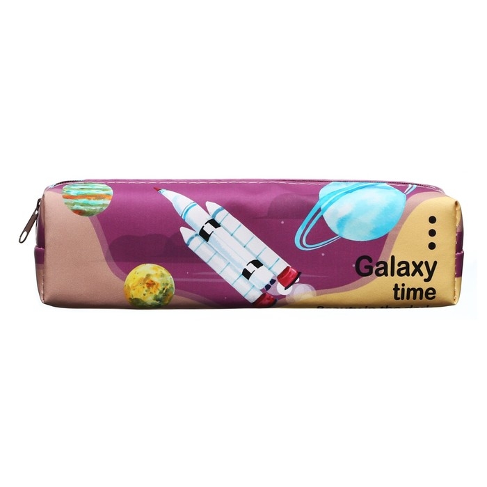 Пенал школьный Пенал школьный "Космос", на молнии, красный