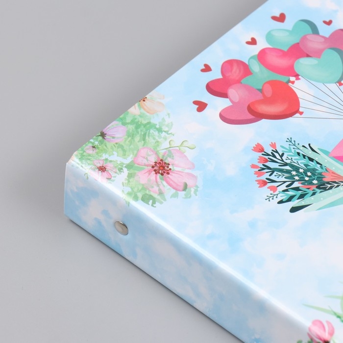 Фотоальбом 25 листов (наклейки+кольца)  Фотоальбом 25 листов (наклейки+кольца) "Любовь там, где в неё верят!" 19х27х3 см