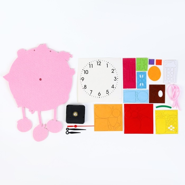 Детские настенные часы DIY  Детские настенные часы DIY "Вкусняшки" сделай сам, бесшумные, 22 х 29 см, АА