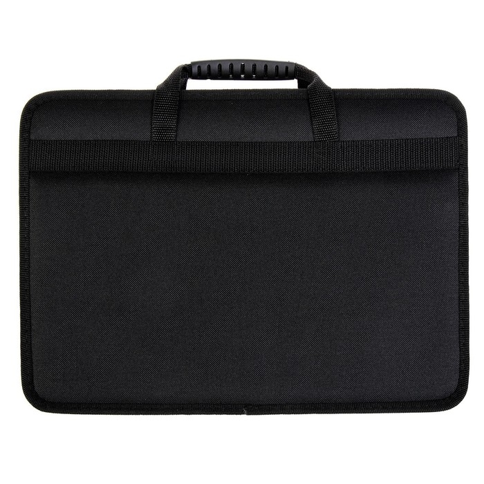 Папка с ручками текстильная, А4, 365 х 260 х 50 мм, 1С13 Папка с ручками текстильная, А4, 365 х 260 х 50 мм, 1С13 "Луга", каркасная, чёрная