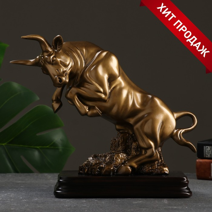 Фигура  Фигура "Бык" золото, 25х10,5х22,5см