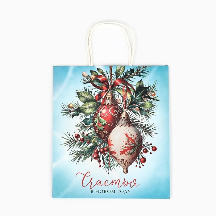 Пакет подарочный новогодний крафтовый «Новогодняя почта», 22 х 12 х 25 см , Новый год Пакет подарочный новогодний крафтовый «Новогодняя почта», 22 х 12 х 25 см , Новый год