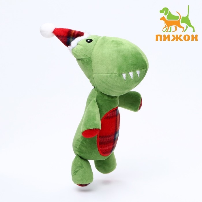 Игрушка мягкая для собак  Игрушка мягкая для собак "Дино" с пищалкой, 35 х 16 см