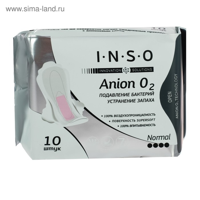 Прокладки Inso Anion O2 Normal, 10 шт/упаковка Прокладки Inso Anion O2 Normal, 10 шт/упаковка