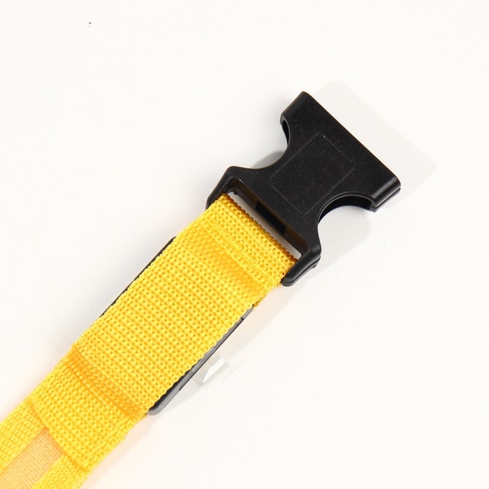 Ошейник с подсветкой размер L, ОШ 45-52 х 2,5 см 3 режима свечения жёлтый Ошейник с подсветкой размер L, ОШ 45-52 х 2,5 см 3 режима свечения жёлтый