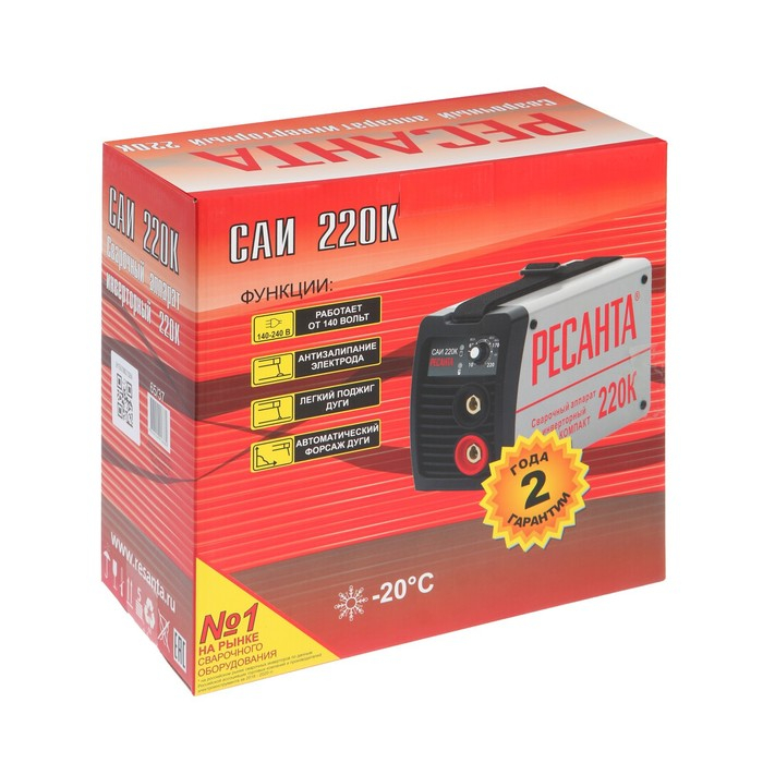 Сварочный аппарат инверторный "Ресанта" САИ220К, 8 кВт, 10-220 А,