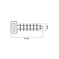 Дюбель "ТУНДРА", под хомут-стяжку, нейлон, 8х45 мм, 500 шт