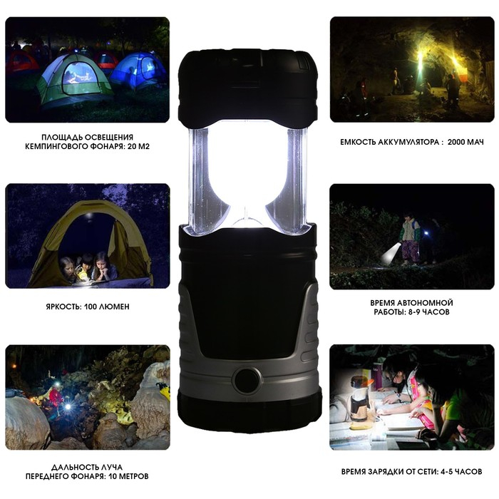 Фонарь прожектор кемпинговый походный для туризма, 2 в 1, светодиодный, 5 Вт + 1 Вт Фонарь прожектор кемпинговый походный для туризма, 2 в 1, светодиодный, 5 Вт + 1 Вт