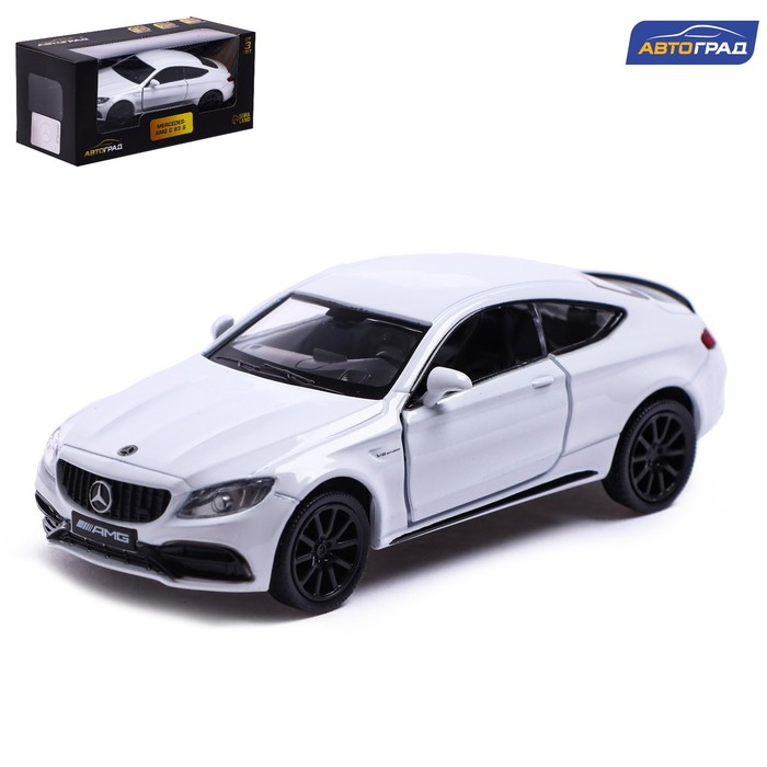 Машина металлическая MERCEDES-AMG C63 S COUPE, 1:32, открываются двери, инерция, цвет белый Машина металлическая MERCEDES-AMG C63 S COUPE, 1:32, открываются двери, инерция, цвет белый