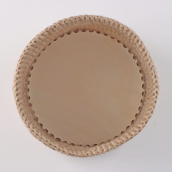 Корзина с крышкой, 20 х 16 см, джут Корзина с крышкой, 20 х 16 см, джут