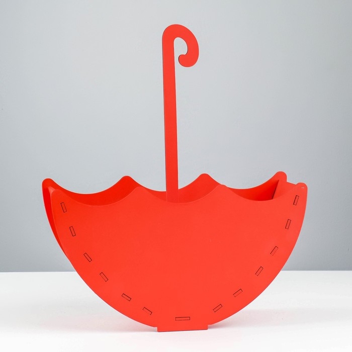 Кашпо деревянное  Кашпо деревянное "Зонтик" 15х26,6х8,7 см красный