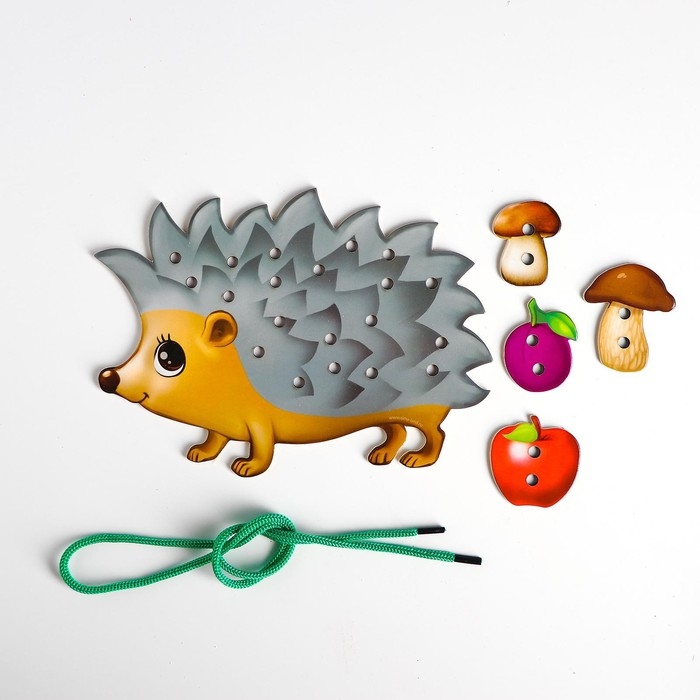 Шнуровка фигурная «Ёжик на ножках» Шнуровка фигурная «Ёжик на ножках»