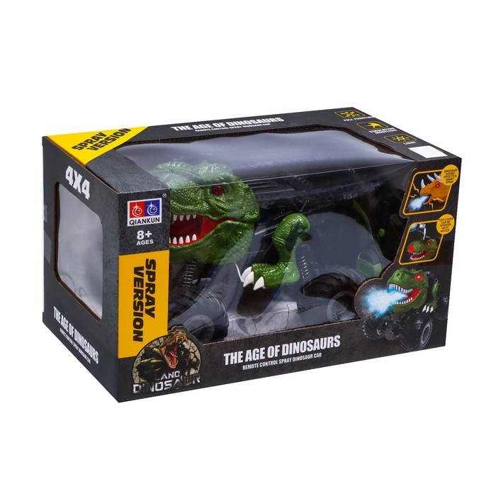 Джип радиоуправляемый DINO, свет и звук, дым, работает от аккумулятора, цвет зелёный Джип радиоуправляемый DINO, свет и звук, дым, работает от аккумулятора, цвет зелёный