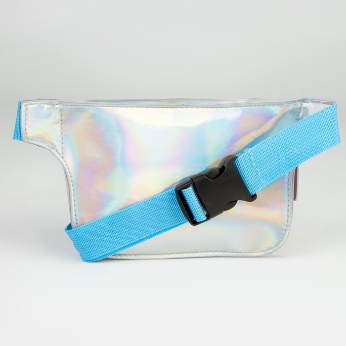 Сумка детская для девочки поясная "Модная девчонка", на молнии, цвет серебристый