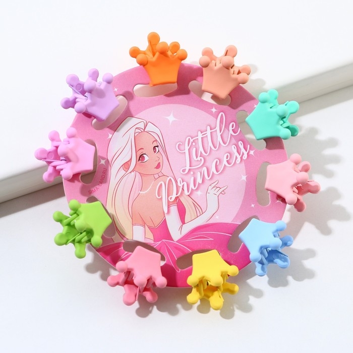 Краб для волос мини «Little Princess», набор10 шт.,1,5 х1,3 х 1 см Краб для волос мини «Little Princess», набор10 шт.,1,5 х1,3 х 1 см