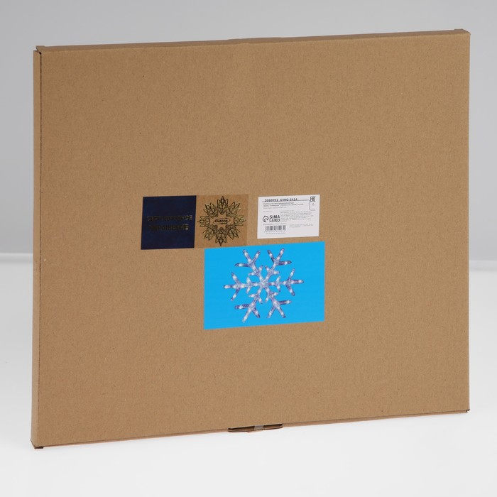 Светодиодная фигура «Снежинка» 39 см, акрил, 50 LED, 220 В, свечение синее Светодиодная фигура «Снежинка» 39 см, акрил, 50 LED, 220 В, свечение синее