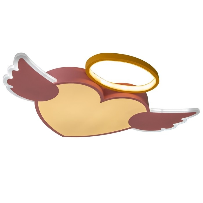 Люстра с ПДУ Люстра с ПДУ "Сердце ангела" LED 90Вт 3000-6000К розовый 61х43х5,5 см BayerLux