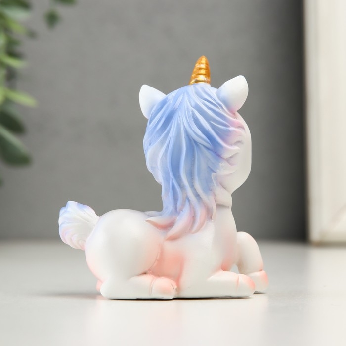 Сувенир полистоун "Милые единороги" набор 2 шт 7х4х8, 7х4х8 см