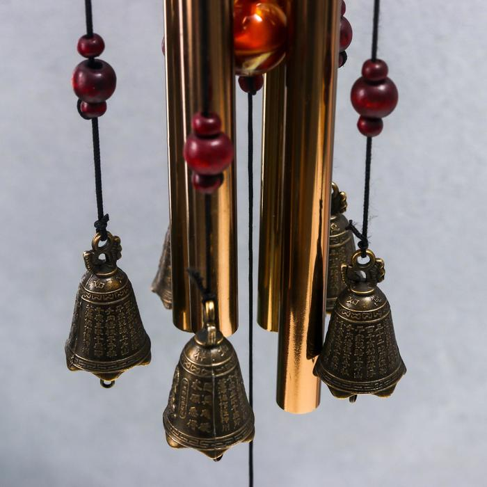 Музыка ветра металл Музыка ветра металл "Веер" 4 трубки 5 колокольчиков 60х8,3 см