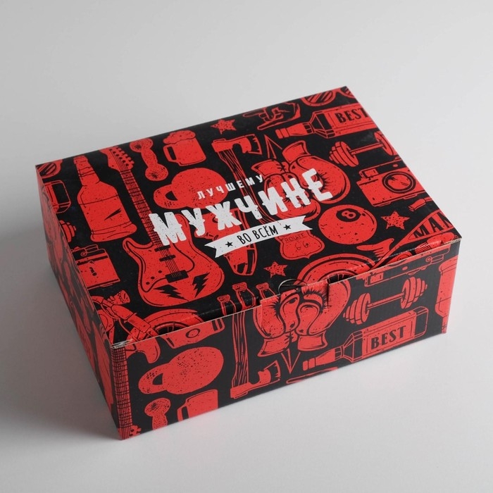 Коробка‒пенал, упаковка подарочная, «Лучшему мужчине», 26 х 19 х 10 см Коробка‒пенал, упаковка подарочная, «Лучшему мужчине», 26 х 19 х 10 см