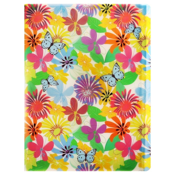 Папка с 30 вкладышами Calligrata Папка с 30 вкладышами Calligrata "Цветы" А4, пластик, 400 мкм, МИКС