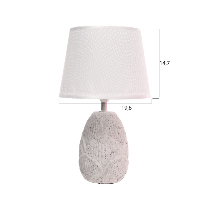 Лампа настольная Лампа настольная "Листья" 1х40Вт Е14 белый 20х20х34см