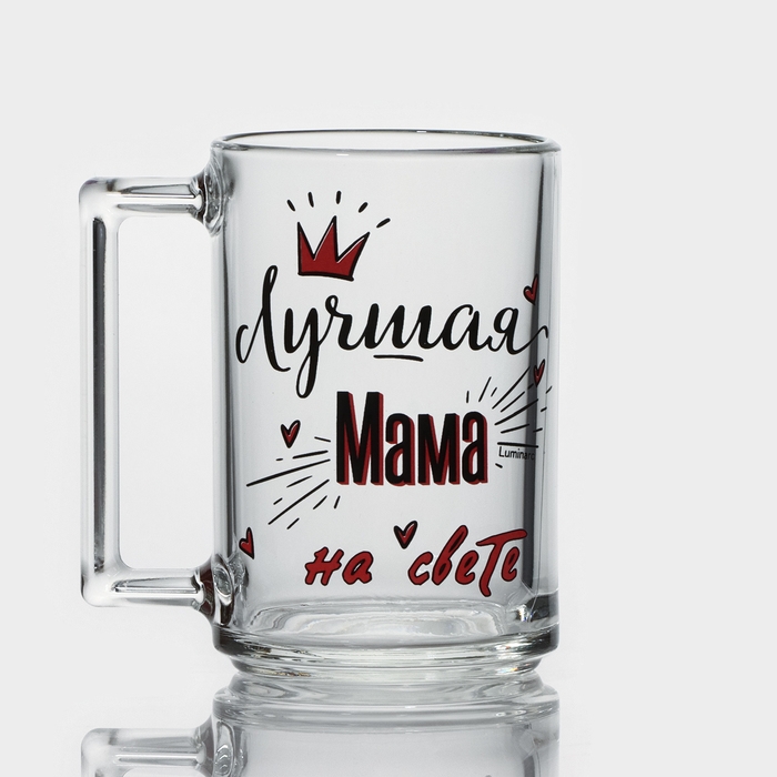 Кружка стеклянная «Фитнес. Лучшая мама», 320 мл Кружка стеклянная «Фитнес. Лучшая мама», 320 мл