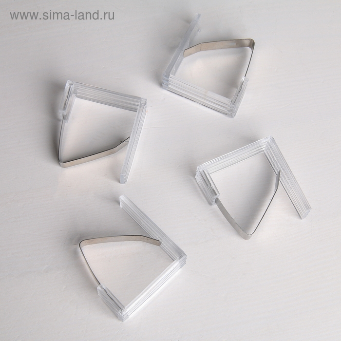 Зажимы для скатерти «Холдер», 4 шт, цвет МИКС Зажимы для скатерти «Холдер», 4 шт, цвет МИКС