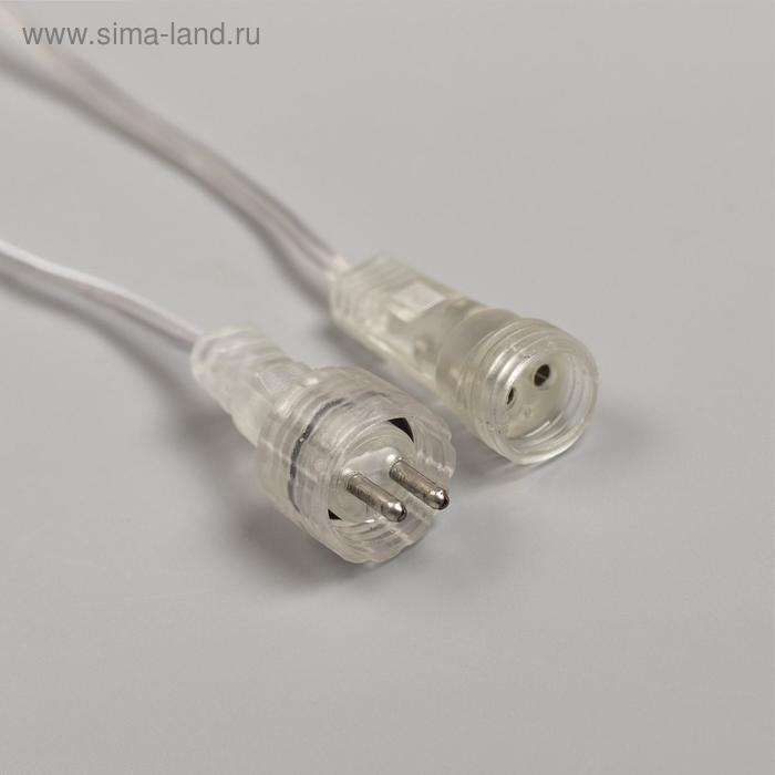 Гирлянда «Сосульки» 3 × 0.5 м, IP44, прозрачная нить, 288 LED, свечение мульти с эффектом стекания, 12 В