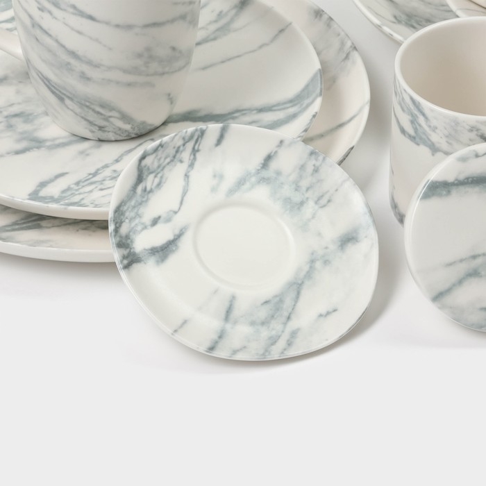 Набор салатников фарфоровых Magistro Real Marble, 380 мл, 11,6×6,5 см, 2 шт