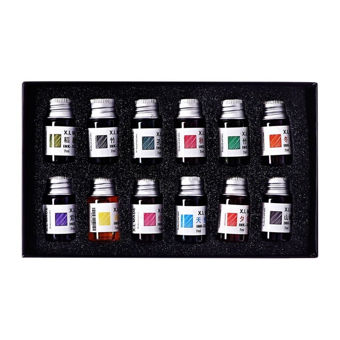 Набор чернил для рисования, 12 штук/12 цветов, 7 мл