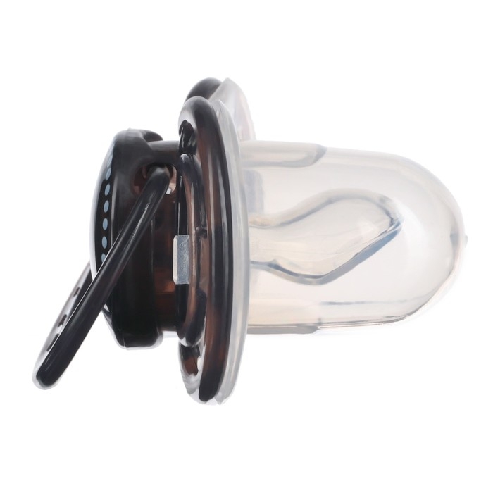 Соска - пустышка силиконовая ортодонтическая «Пингвинчик», от 6 мес., с колпачком, цвет черный Соска - пустышка силиконовая ортодонтическая «Пингвинчик», от 6 мес., с колпачком, цвет черный