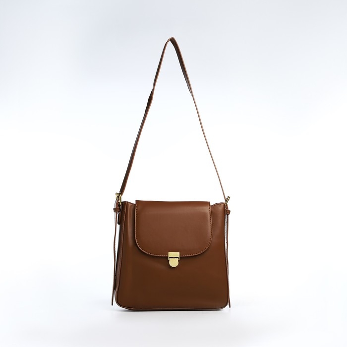 Сумка-мессенджер на клапане, цвет коричневый Сумка-мессенджер на клапане, цвет коричневый